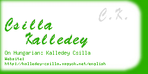 csilla kalledey business card